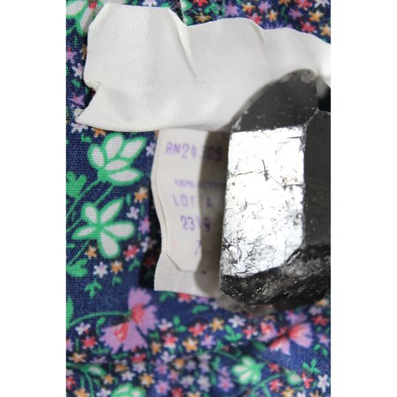 Vintage Candi Jones Micro Floral Sweetheart Dress Eyelet Lace Ruffle Cami Strap - Picture 15 of 16